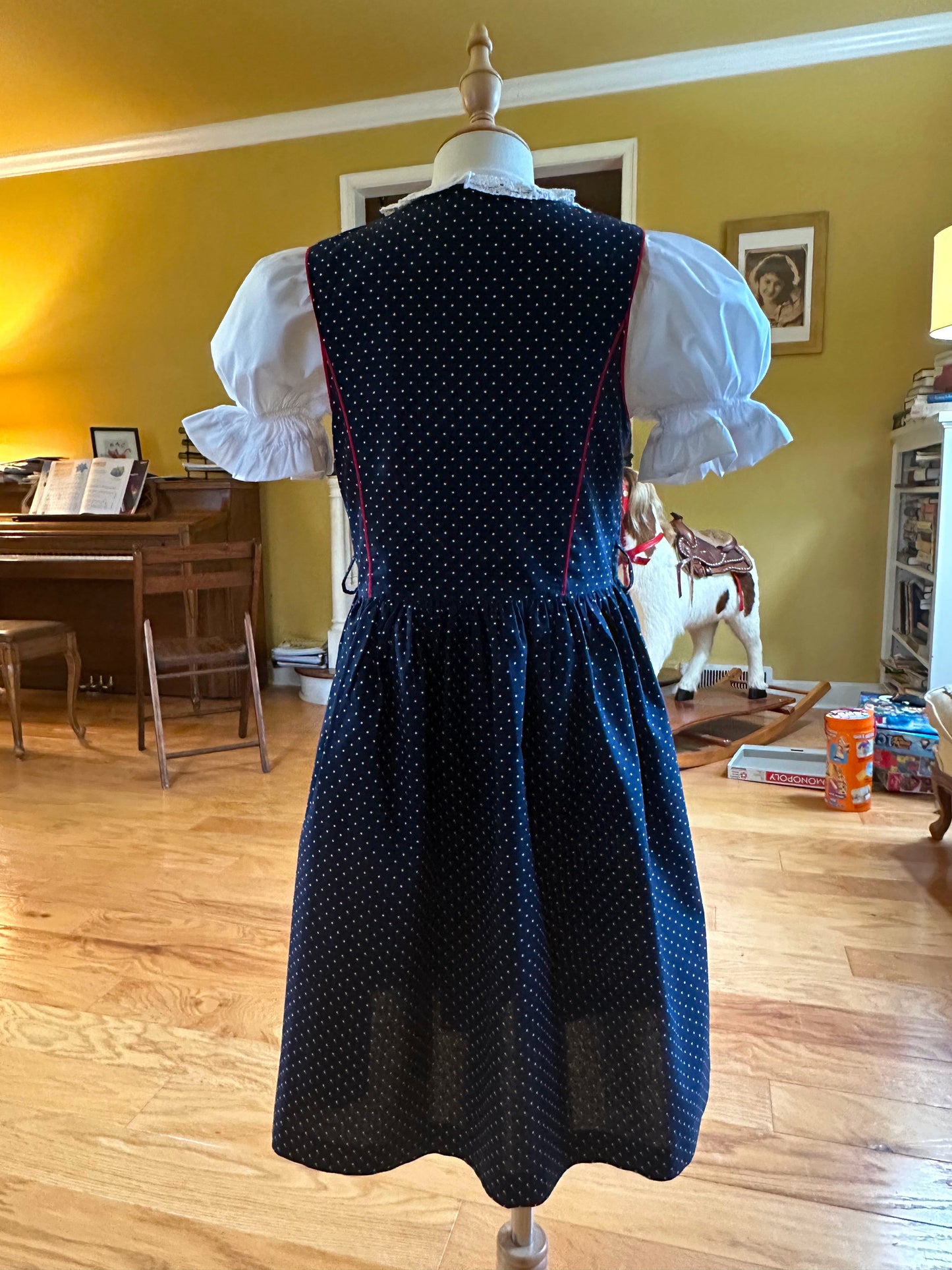 Isar Trachten Red on Blue Traditional Dirndl