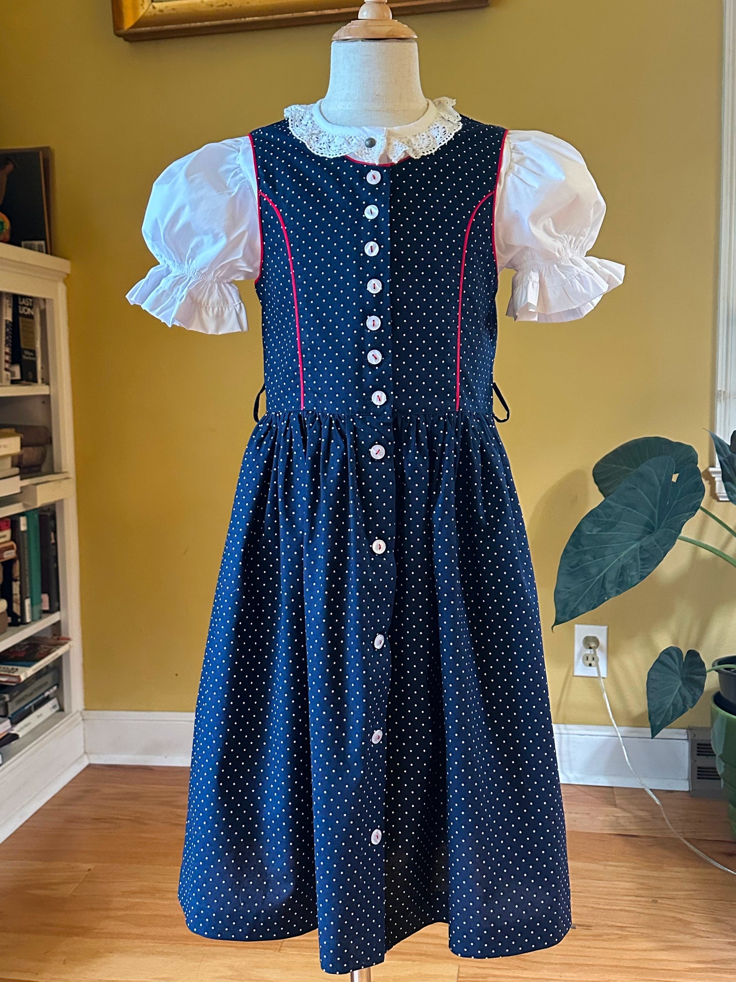 Isar Trachten Red on Blue Traditional Dirndl